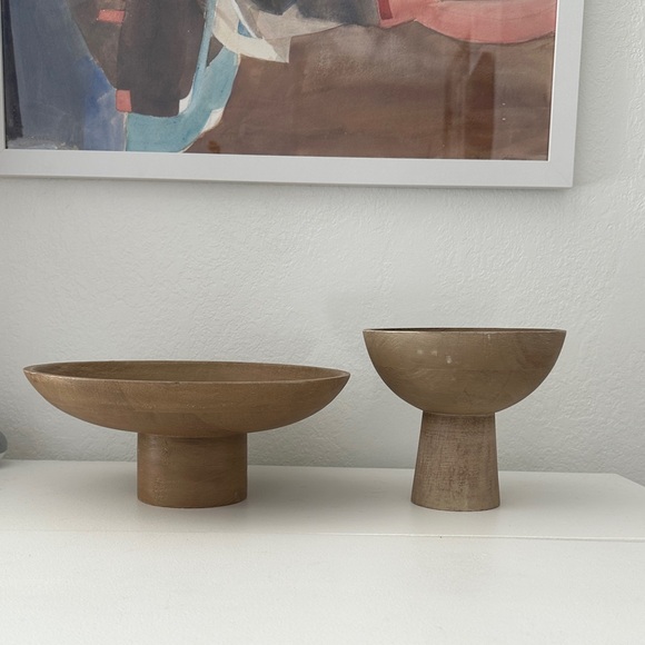 H&M Other - Set of Two Brown Pedestal Bowls